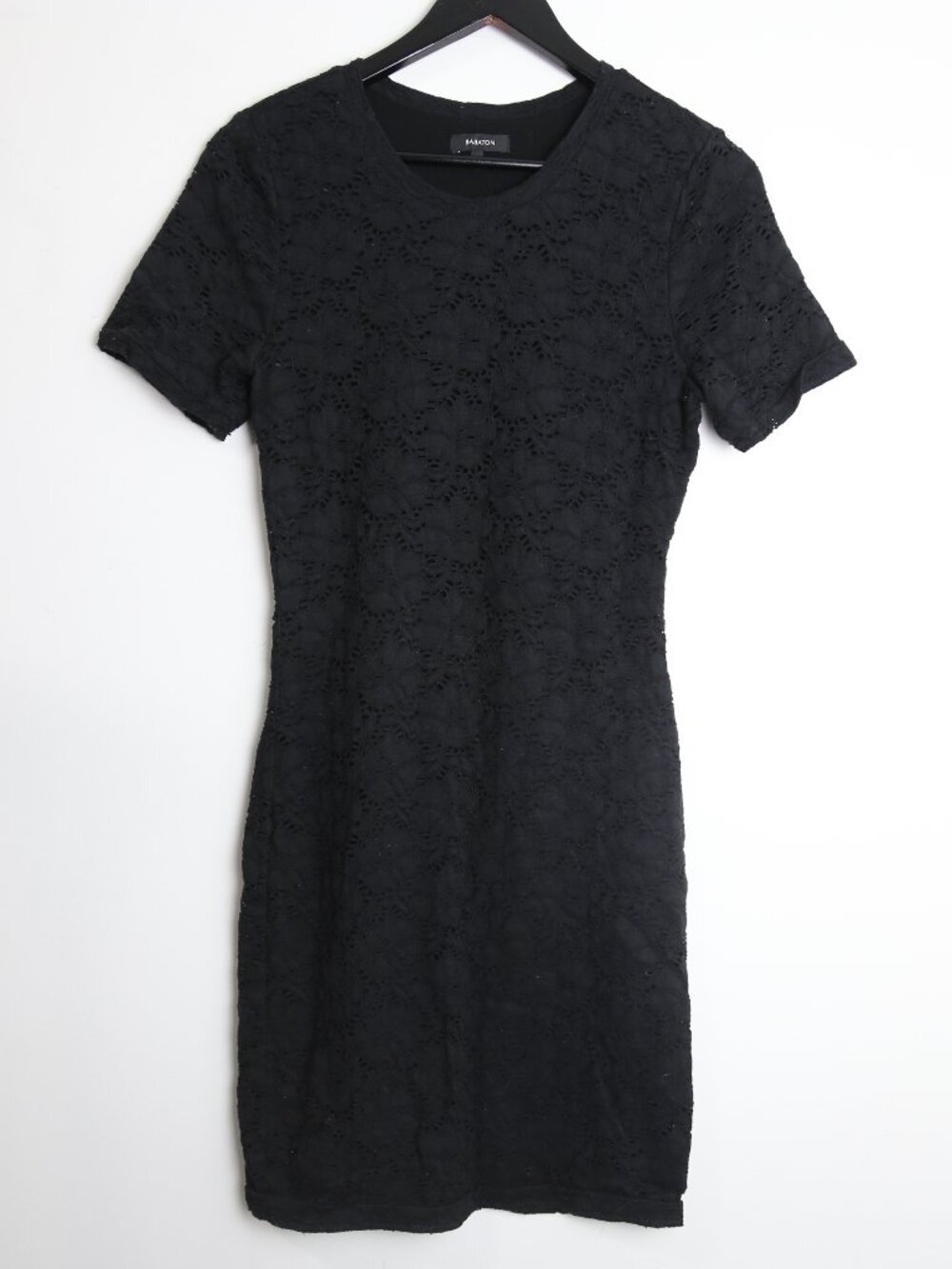 Aritzia Babaton Thaddeus Dress Black Lace Short Sleeve Bodycon Size Medium